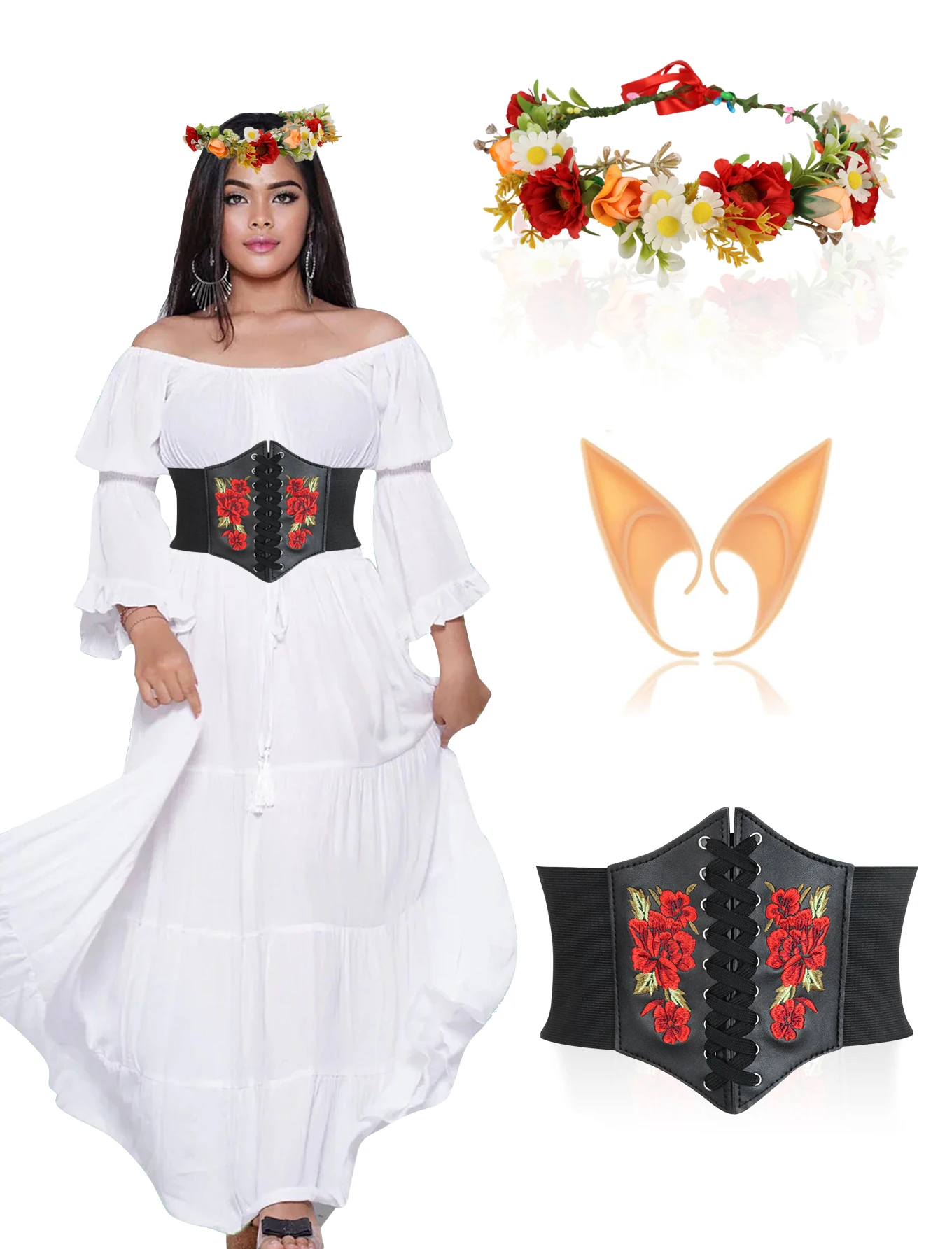 Женские аксессуары для ушей с вышивкой в виде леса 
Женские аксессуары для ушей с вышивкой в виде леса