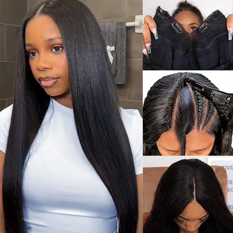 V Part Wig Straight Human Hair Wigs 100%Human Hair Quality No LeaveOut No Sew In 230 Density Beginner Friendly 30 Inch For Women
V Part Wig Straight Human Hair Wigs 100%Human Hair Quality No LeaveOut No Sew In 230 Density Beginner Friendly 30 Inch For Women