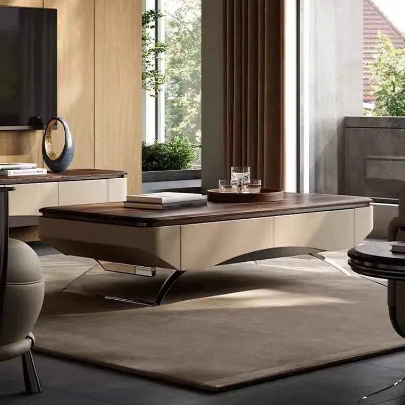 North American black walnut acrylic coffee table TV cabinet combination living room solid wood designer
North American black walnut acrylic coffee table TV cabinet combination living room solid wood designer