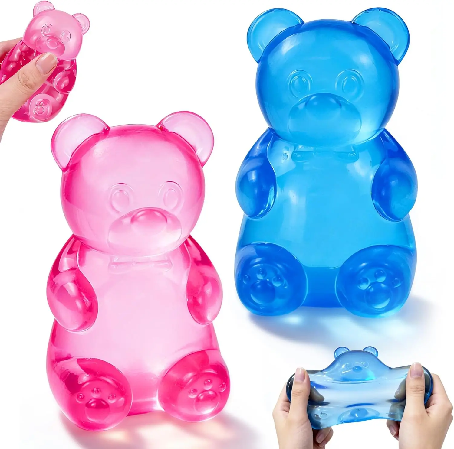 Stress Bear Taba Squishy Balls 2PC Set, Pink & Blue Gummy Bear Squishy, Sugar Squishy Stress Relief Squeeze Toys for Kids Adults
Stress Bear Taba Squishy Balls 2PC Set, Pink & Blue Gummy Bear Squishy, Sugar Squishy Stress Relief Squeeze Toys for Kids Adults