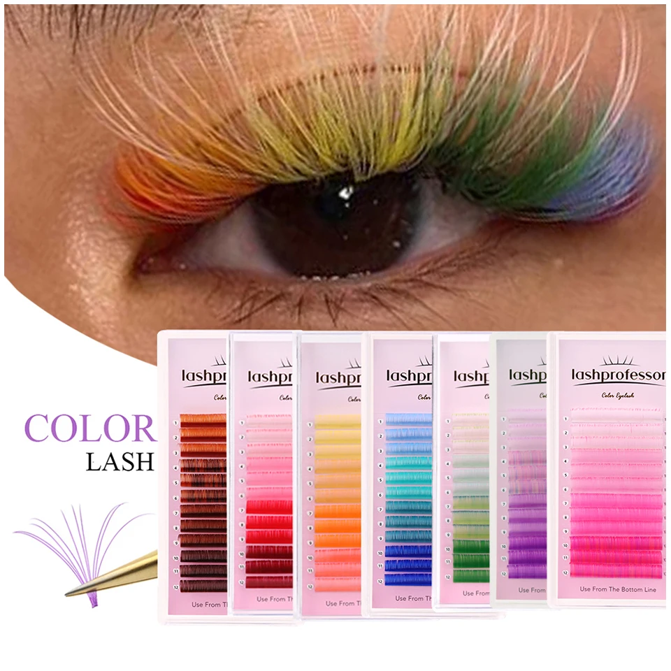 Lashprofessor Colorful Mix Premium Mink Eyelash Pink Purple Blue Brown Russian Volume Individual Lash Extensions Colored Makeup
Lashprofessor Colorful Mix Premium Mink Eyelash Pink Purple Blue Brown Russian Volume Individual Lash Extensions Colored Makeup
