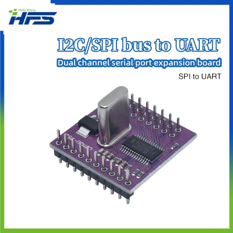 1PCS CJMCU-752 SC16IS752 I2C/SPI bus interface to dual channel UART conversion module
1PCS CJMCU-752 SC16IS752 I2C/SPI bus interface to dual channel UART conversion module
