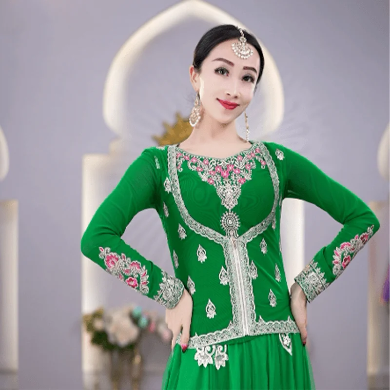 Women Dance Tops Oriental Traditional Dance Long Sleeve Embroidered Top Winter Indian Dancing Stage Performance Clothes DQL10097
Women Dance Tops Oriental Traditional Dance Long Sleeve Embroidered Top Winter Indian Dancing Stage Performance Clothes DQL10097