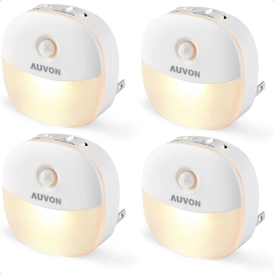 Plug in Night Light with Motion Sensor and Dusk to Dawn Sensor Mini Warm White LED Nightlight with 150 lm Adjustable Brightness
Plug in Night Light with Motion Sensor and Dusk to Dawn Sensor Mini Warm White LED Nightlight with 150 lm Adjustable Brightness