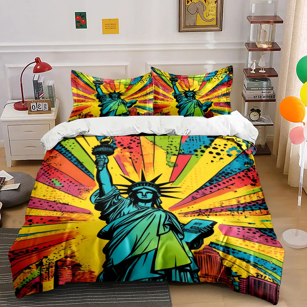 "Colorful Statue Liberty Wall Art" Multiple sizes kid's and adults' bedroom Exquisite 3PC bedding set, gift
"Colorful Statue Liberty Wall Art" Multiple sizes kid's and adults' bedroom Exquisite 3PC bedding set, gift