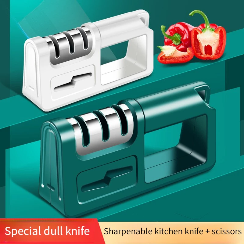 Kitchen four-stage fast knife sharpener, kitchen knife scissors dual-use, multi-function kitchen knife handheld sharpening stone
Kitchen four-stage fast knife sharpener, kitchen knife scissors dual-use, multi-function kitchen knife handheld sharpening stone