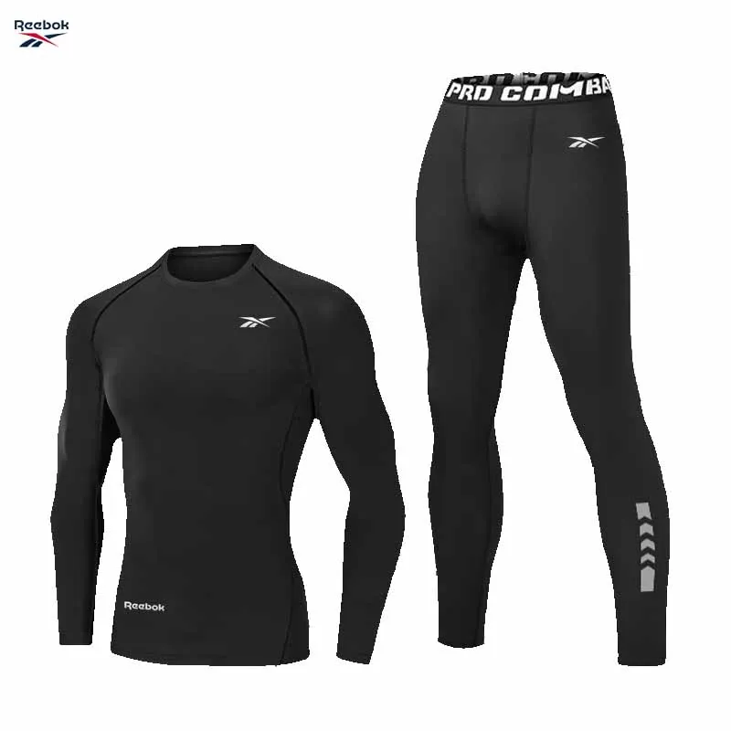 Reebok Logo Men's Fitness Compression Training Set for Quick Drying and Tight-Fitting, Suitable for Gym, Running, Cycling, Essen
Reebok Logo Men's Fitness Compression Training Set for Quick Drying and Tight-Fitting, Suitable for Gym, Running, Cycling, Essen