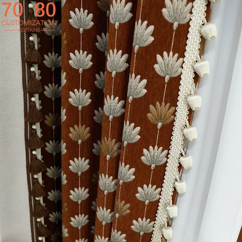 Maple Leaf Red Embroidery Thickened Chenille Curtains for Living Room Bedroom French Window Balcony Customized Products
Maple Leaf Red Embroidery Thickened Chenille Curtains for Living Room Bedroom French Window Balcony Customized Products