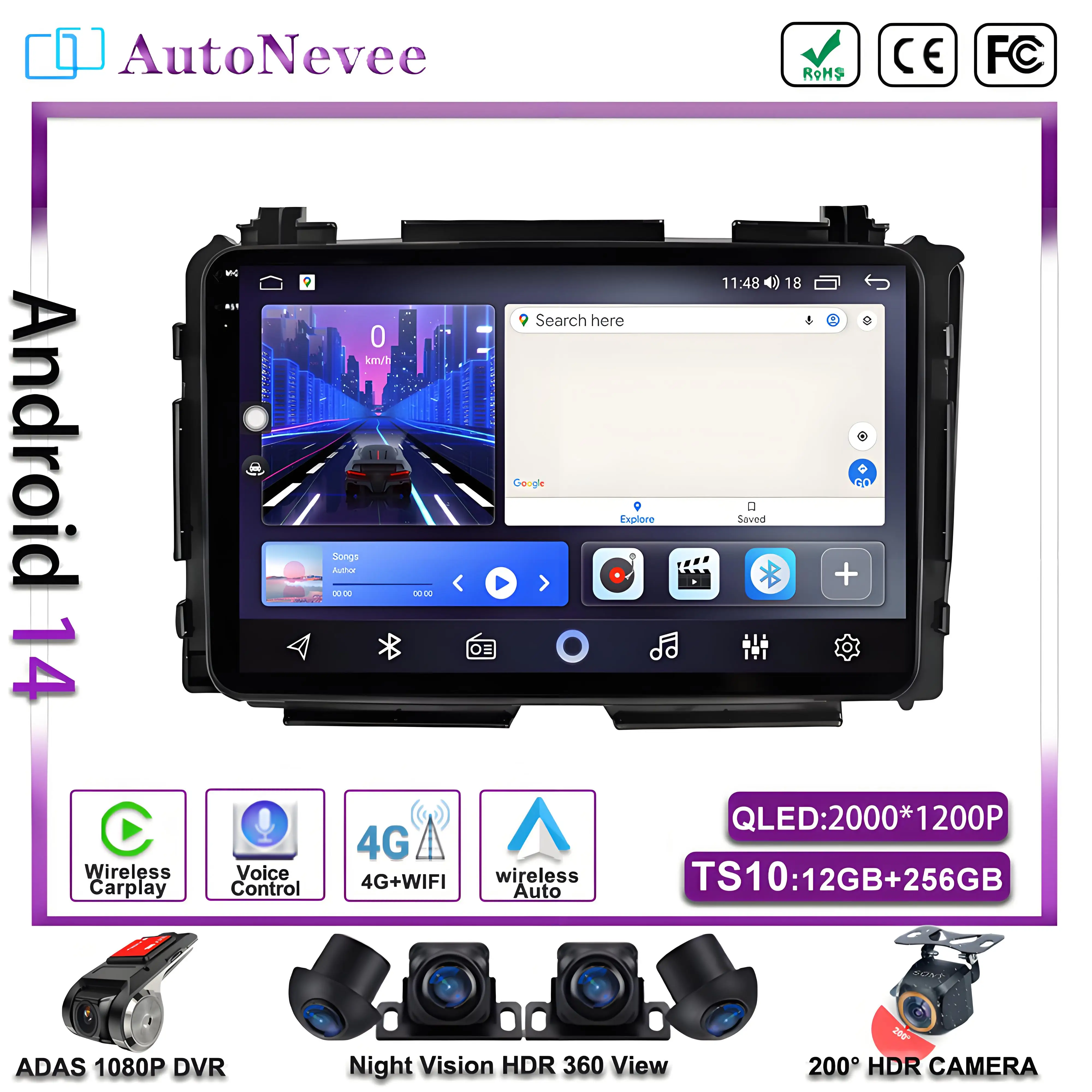 Android 14 For Honda HR-V HRV XRV Vezel 2013-2018 Multimedia Car Player Autoradio GPS Video Navigation Screen Head Unit
Android 14 For Honda HR-V HRV XRV Vezel 2013-2018 Multimedia Car Player Autoradio GPS Video Navigation Screen Head Unit