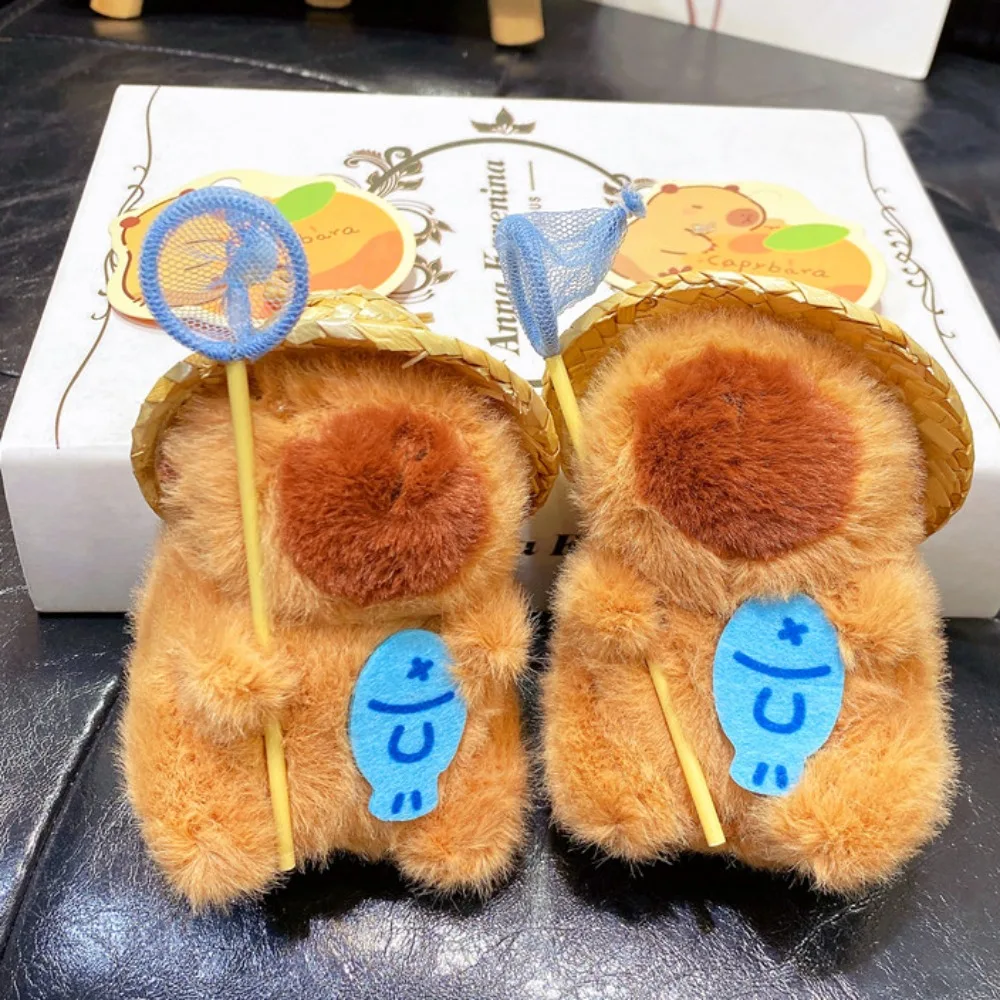 Catch Fish Plush Capybara Bag Pendant Stuffed Doll Fishing Net Plush Capybara Key Ring Funny PP Cotton Cartoon Animal Keychain
Catch Fish Plush Capybara Bag Pendant Stuffed Doll Fishing Net Plush Capybara Key Ring Funny PP Cotton Cartoon Animal Keychain