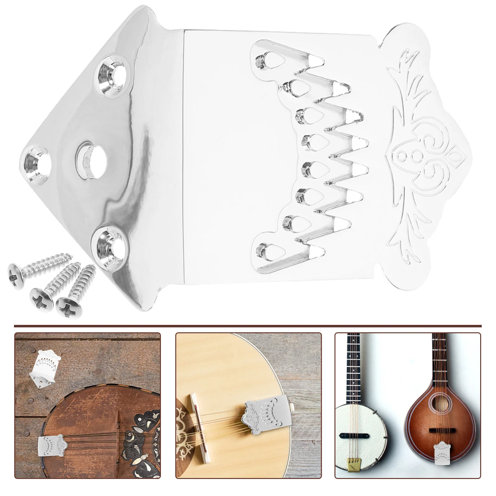 M Tailpiece 8 Strings Metal Parts Chrome Color Triangle Bridge Accessories Set For Guitar Parts Premium Quality
M Tailpiece 8 Strings Metal Parts Chrome Color Triangle Bridge Accessories Set For Guitar Parts Premium Quality
