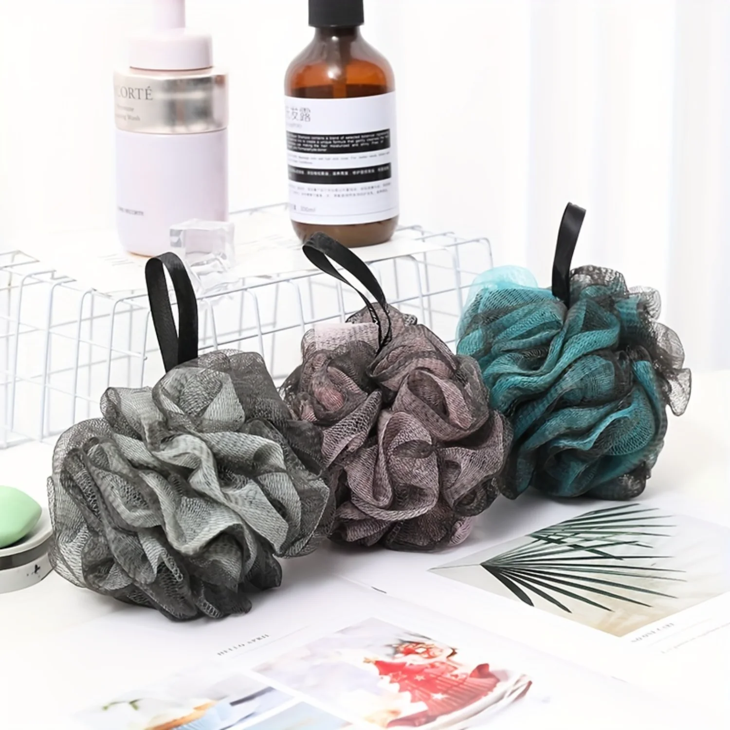 Ultra-Soft Bath Shower Loofah Sponges - 2/3pcs Dual-Sided Exfoliating Scrubbers - Luxurious Lather for Men & Women - Durable Mes
Ultra-Soft Bath Shower Loofah Sponges - 2/3pcs Dual-Sided Exfoliating Scrubbers - Luxurious Lather for Men & Women - Durable Mes