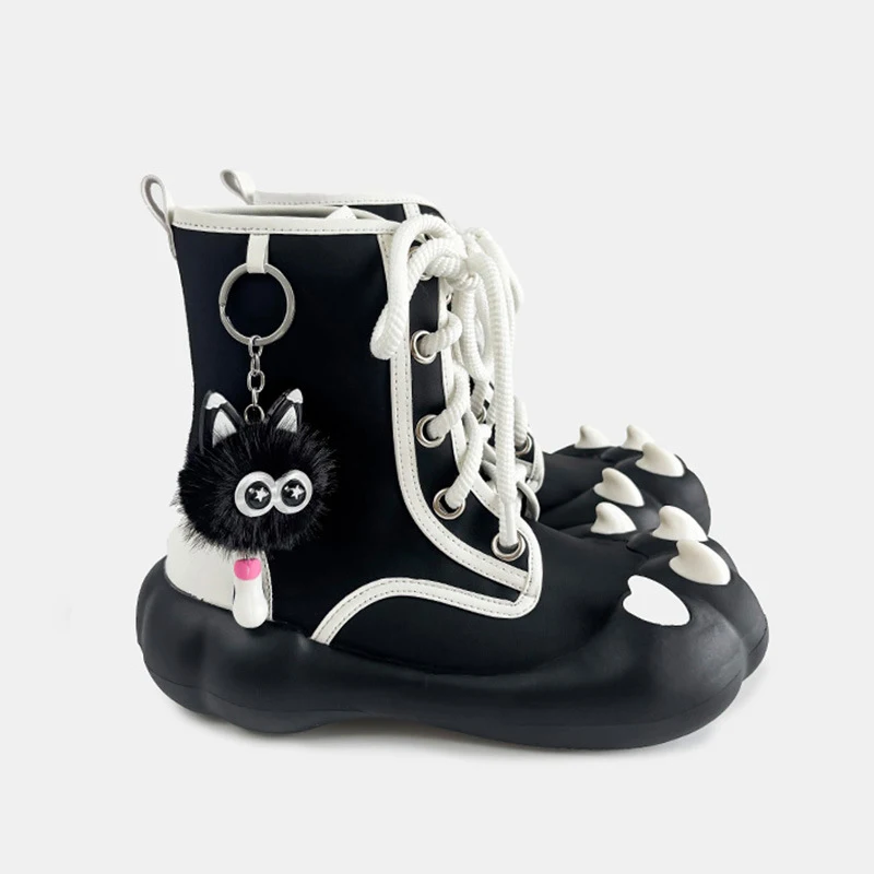 Cat Paw Platform Pom Charm Lace Up Ankle Boots Woman 2026 White Pink Chunky Sole Short Boots Black Shoes Cosplay Harajuku Y2K
Cat Paw Platform Pom Charm Lace Up Ankle Boots Woman 2026 White Pink Chunky Sole Short Boots Black Shoes Cosplay Harajuku Y2K