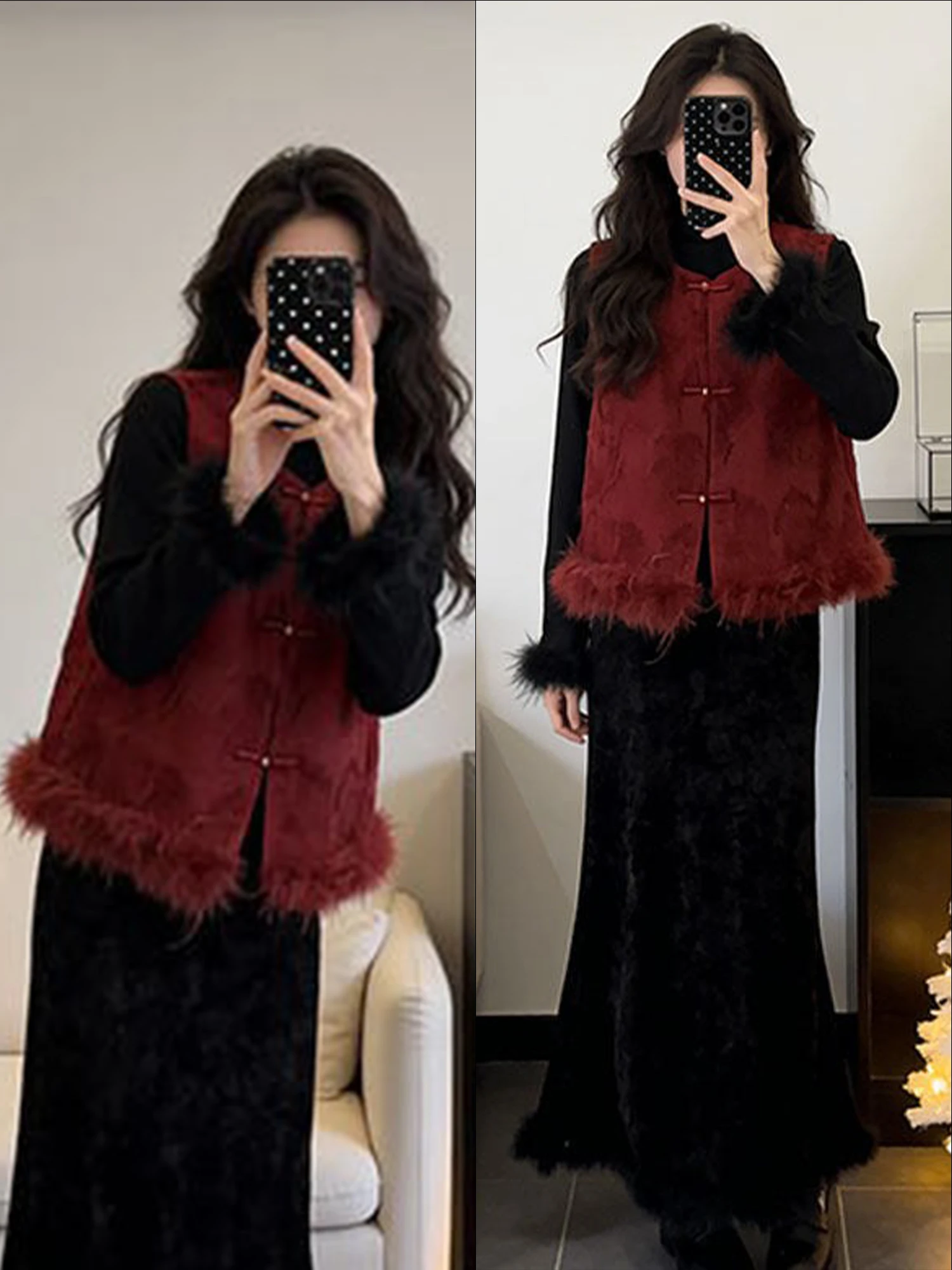 Elegant Black Base Shirt High Waist Skirt with Button Design Three Piece Set New Chinese Style Women's Fashion Ensemble
Elegant Black Base Shirt High Waist Skirt with Button Design Three Piece Set New Chinese Style Women's Fashion Ensemble