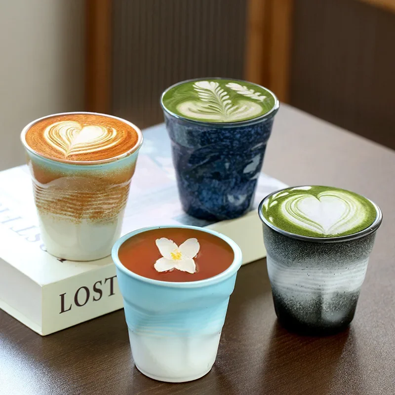 Creative milk cup coarse pottery coffee cup three-dimensional pleated cup niche style ceramic latte mugs retro teacup
Creative milk cup coarse pottery coffee cup three-dimensional pleated cup niche style ceramic latte mugs retro teacup