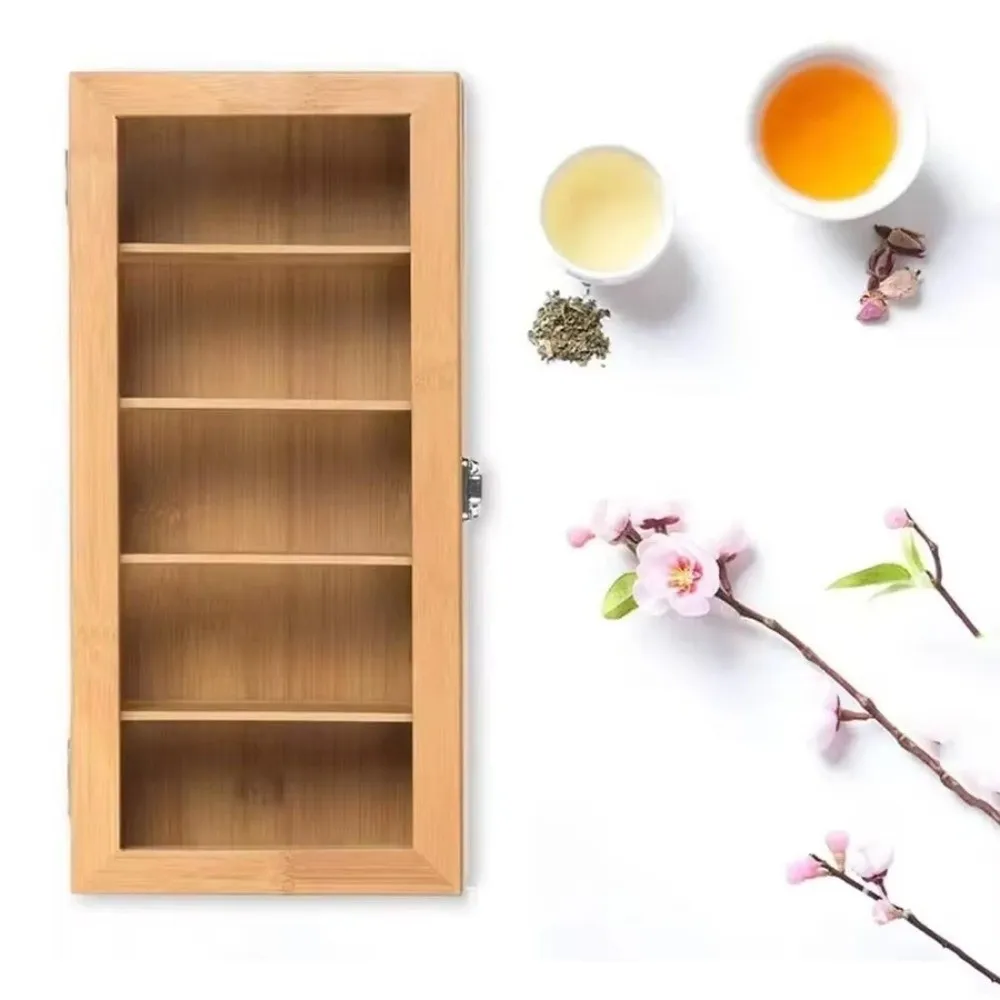 New Bamboo Tea bag Storage Box with 5 Compartments Portable Tea Packet Box Multipurpose Teabag Holder Home Office Spices
New Bamboo Tea bag Storage Box with 5 Compartments Portable Tea Packet Box Multipurpose Teabag Holder Home Office Spices