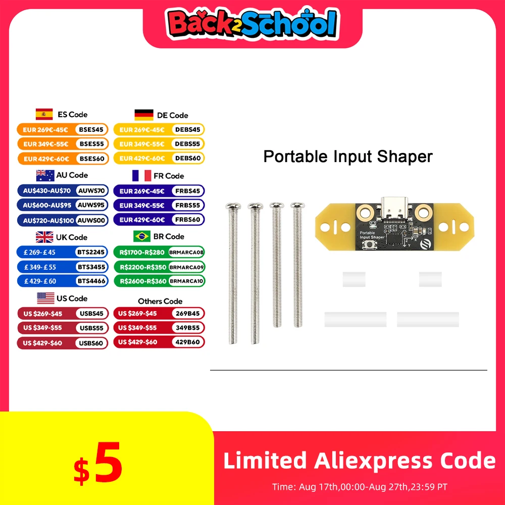 FYSETC Portable Input Shaper with RP2040 ADXL345 Board Upgraded 3D Printer Parts Support Klipper for Voron 2.4 0.1 Trident
FYSETC Portable Input Shaper with RP2040 ADXL345 Board Upgraded 3D Printer Parts Support Klipper for Voron 2.4 0.1 Trident