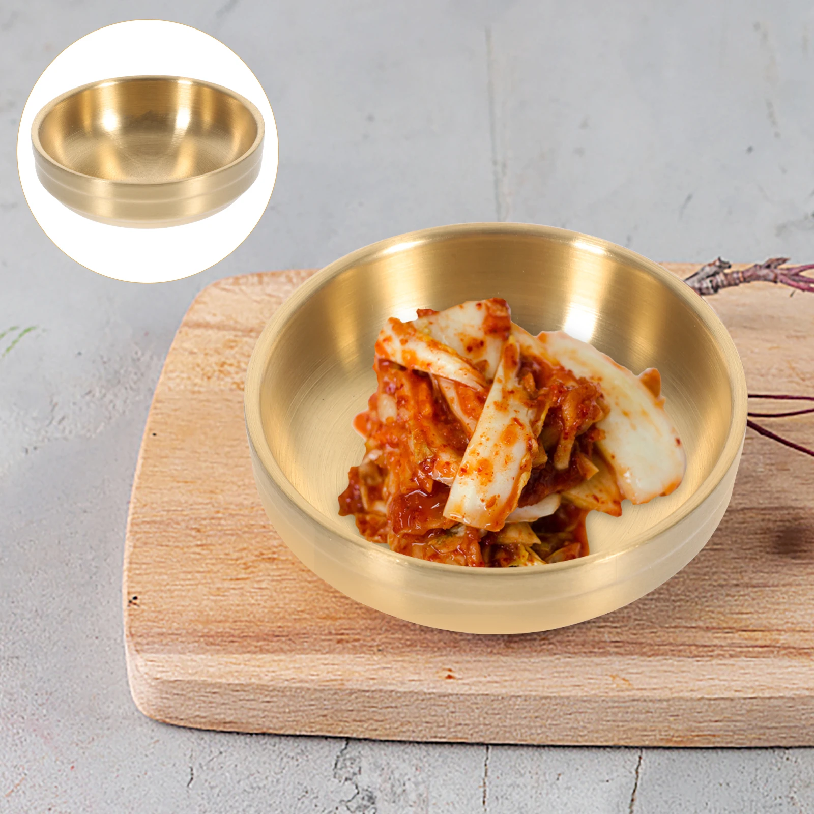 Golden Dipping Dish 9cm Stainless Steel Sauce Bowl Food Condiment Plate Portable Small Bowls Round Metal Serving
Golden Dipping Dish 9cm Stainless Steel Sauce Bowl Food Condiment Plate Portable Small Bowls Round Metal Serving