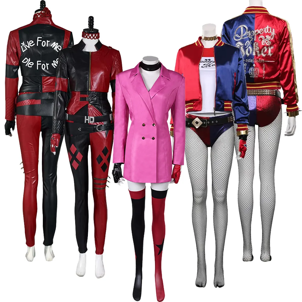 Quinn Cosplay Costume Black Red Jacket Coat Pants Female Girls Adult Fantasia Halloween Carnival Roleplay Disguise Suit
Quinn Cosplay Costume Black Red Jacket Coat Pants Female Girls Adult Fantasia Halloween Carnival Roleplay Disguise Suit