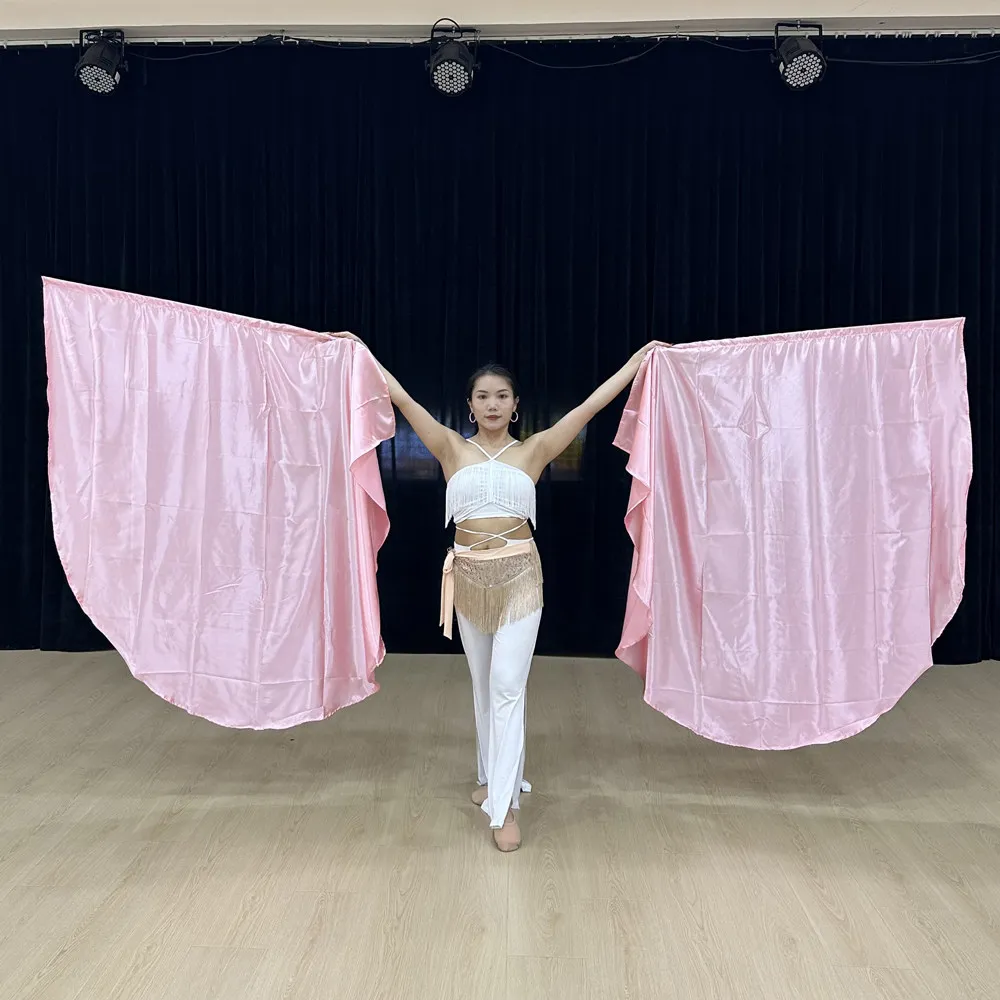 New Stage Props Half Circle Belly Dance Veils Silk Wing Praise Flags Faith Worship Flags Veil Flag Scarf with Sticks(Set of 2)
New Stage Props Half Circle Belly Dance Veils Silk Wing Praise Flags Faith Worship Flags Veil Flag Scarf with Sticks(Set of 2)