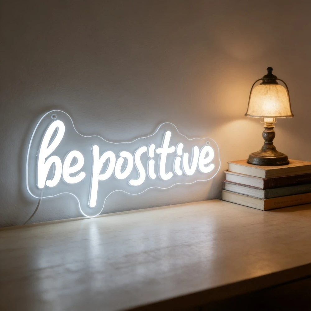 Be Positive LED Neon Sign Motivational Wall Art for Home Office Decoration Inspirational Gift Creates Cozy Atmosphere
Be Positive LED Neon Sign Motivational Wall Art for Home Office Decoration Inspirational Gift Creates Cozy Atmosphere