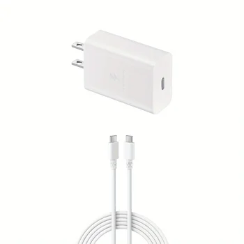 For Samsung 2024 New 15W Charger Fast Charging Cable 6.6FT Feet with USB Wall Charger Block, Dual C Port Data Cable, for Samsung