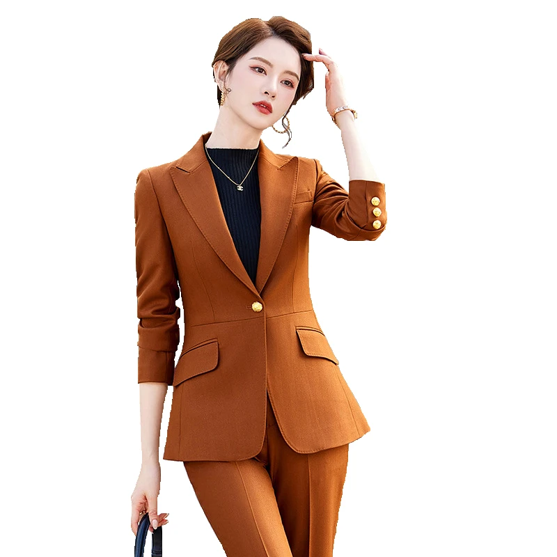 High End Suits for Women Professional Formal Blazer and Pants Sets Office Lady Work Wear Autumn Fashion New Temperament
High End Suits for Women Professional Formal Blazer and Pants Sets Office Lady Work Wear Autumn Fashion New Temperament