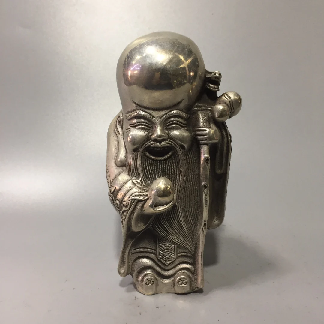 China Fine Workmanship Tibetan Silver White Copper Sculpture‘God Of Longevity’Metal Crafts Home Decoration
China Fine Workmanship Tibetan Silver White Copper Sculpture‘God Of Longevity’Metal Crafts Home Decoration