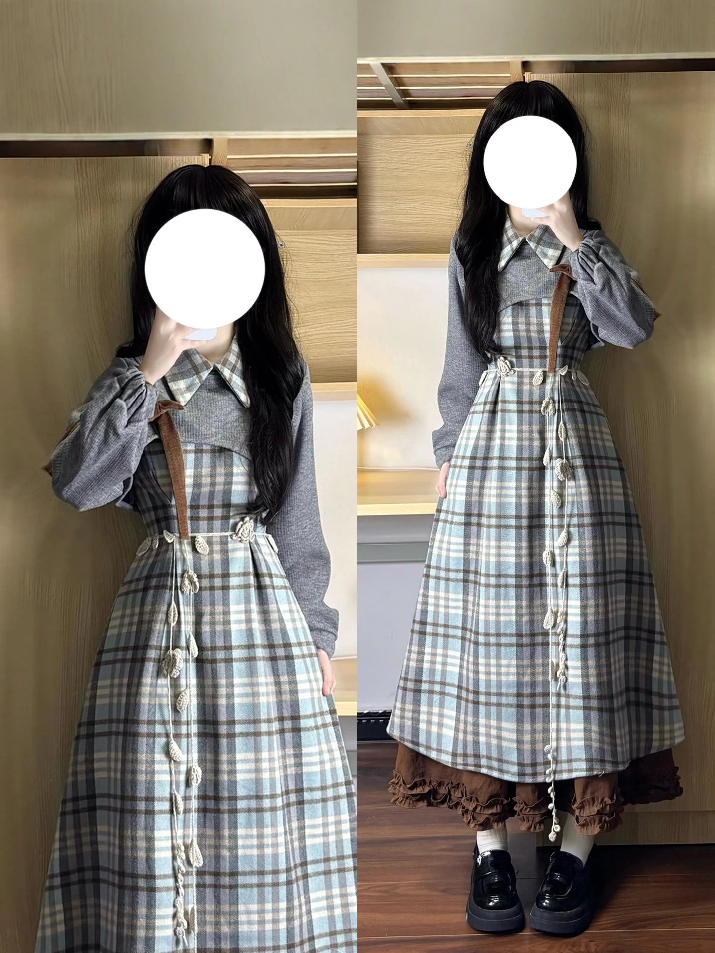 Spring Season plus Size Women's Plaid Dr Salt Series Super Sli Set Casual Loose Fit High Waist Collar Long Sve
Spring Season plus Size Women's Plaid Dr Salt Series Super Sli Set Casual Loose Fit High Waist Collar Long Sve