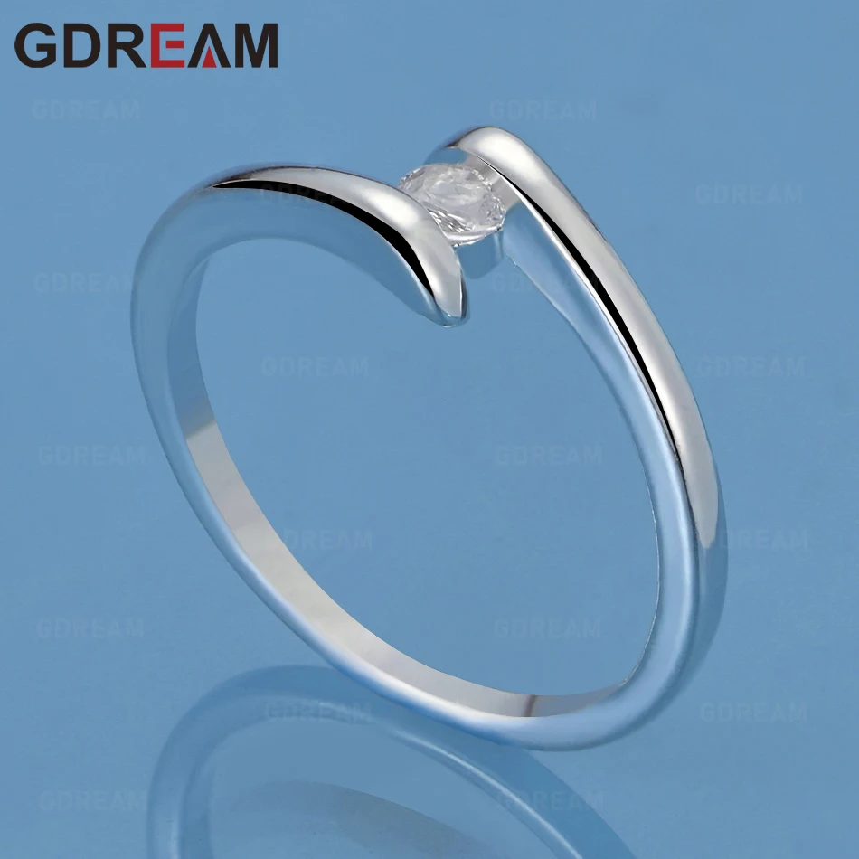 GDREAM 925 Sterling Silver Round Zirconia Ring - Exquisite And Cute Wedding Party Jewelry For Women
GDREAM 925 Sterling Silver Round Zirconia Ring - Exquisite And Cute Wedding Party Jewelry For Women