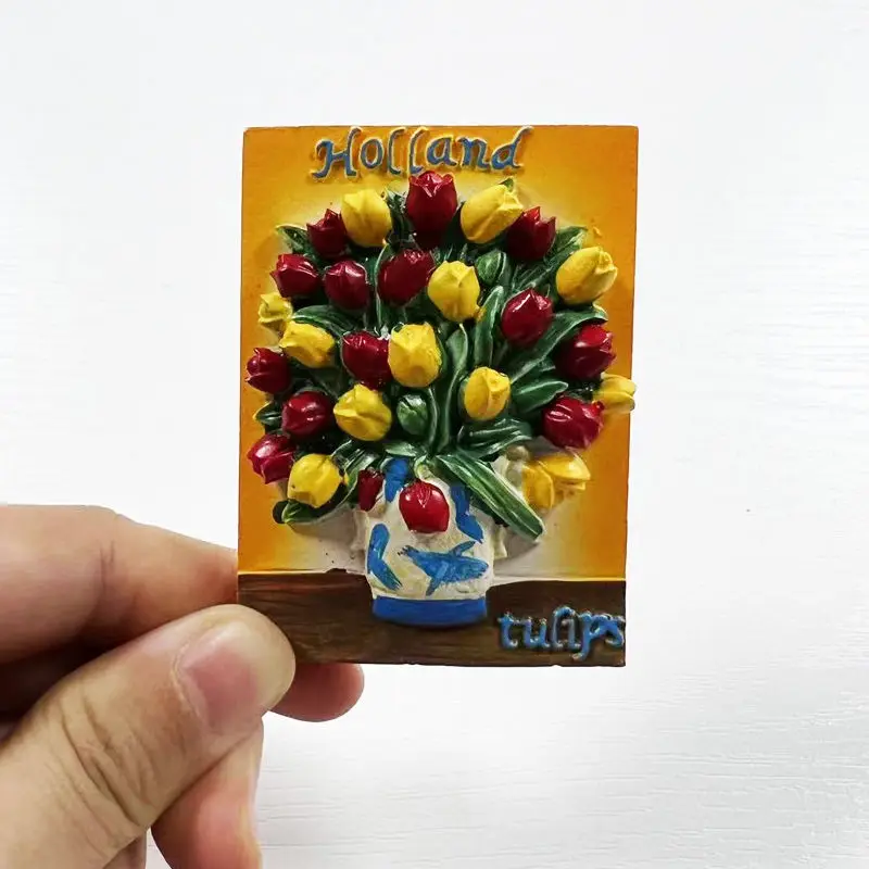 Dutch Tulip Hand-Painted Simulation Cultural Creative Fridge Magnets High-Value Travel Souvenirs Home Decoration
Dutch Tulip Hand-Painted Simulation Cultural Creative Fridge Magnets High-Value Travel Souvenirs Home Decoration