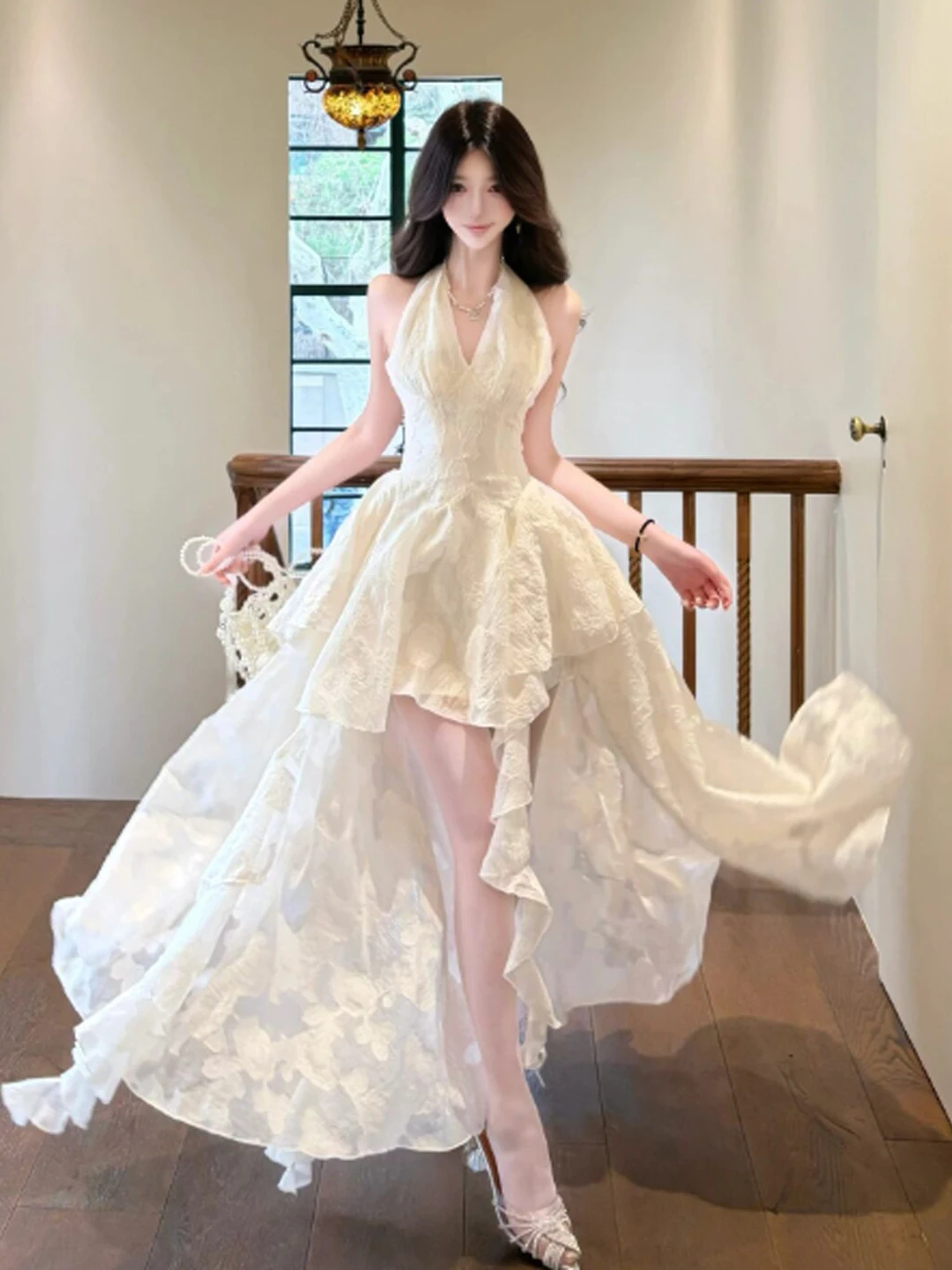 Unique Beautiful Halter Neck Fairy Long Dress Asymmetrical Design Sensation Absolutely Beautiful Summer Dress French Style Hi...
Unique Beautiful Halter Neck Fairy Long Dress Asymmetrical Design Sensation Absolutely Beautiful Summer Dress French Style Hi...
