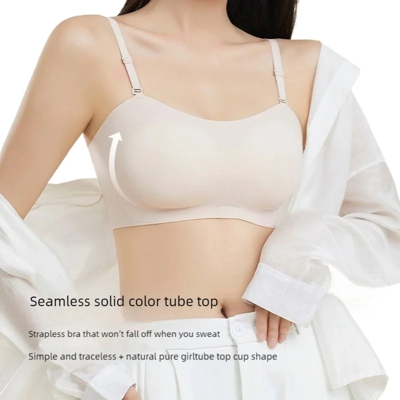KUCLUT women's no-scar, no-steel rims, top support, close-fitting bra, small breasts make larger, detachable shoulder straps
KUCLUT women's no-scar, no-steel rims, top support, close-fitting bra, small breasts make larger, detachable shoulder straps