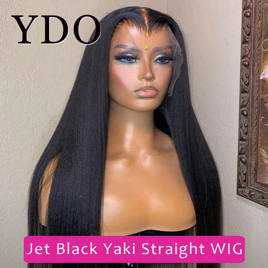 13x6 HD Lace Front Human Hair Wigs Yaki Straight Jet Black Pre Plucked Kinky Straight 13x4 HD Transparent Lace Frontal Wigs
13x6 HD Lace Front Human Hair Wigs Yaki Straight Jet Black Pre Plucked Kinky Straight 13x4 HD Transparent Lace Frontal Wigs