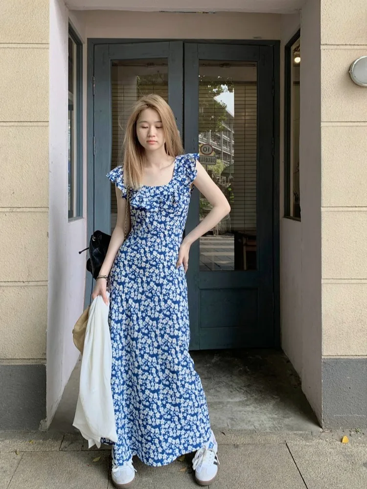 plus Size Floral Print Square Neck Summer Dress Women's Long Skirt Slimming A-Line Silhouette Korean Style Commute Wind
plus Size Floral Print Square Neck Summer Dress Women's Long Skirt Slimming A-Line Silhouette Korean Style Commute Wind