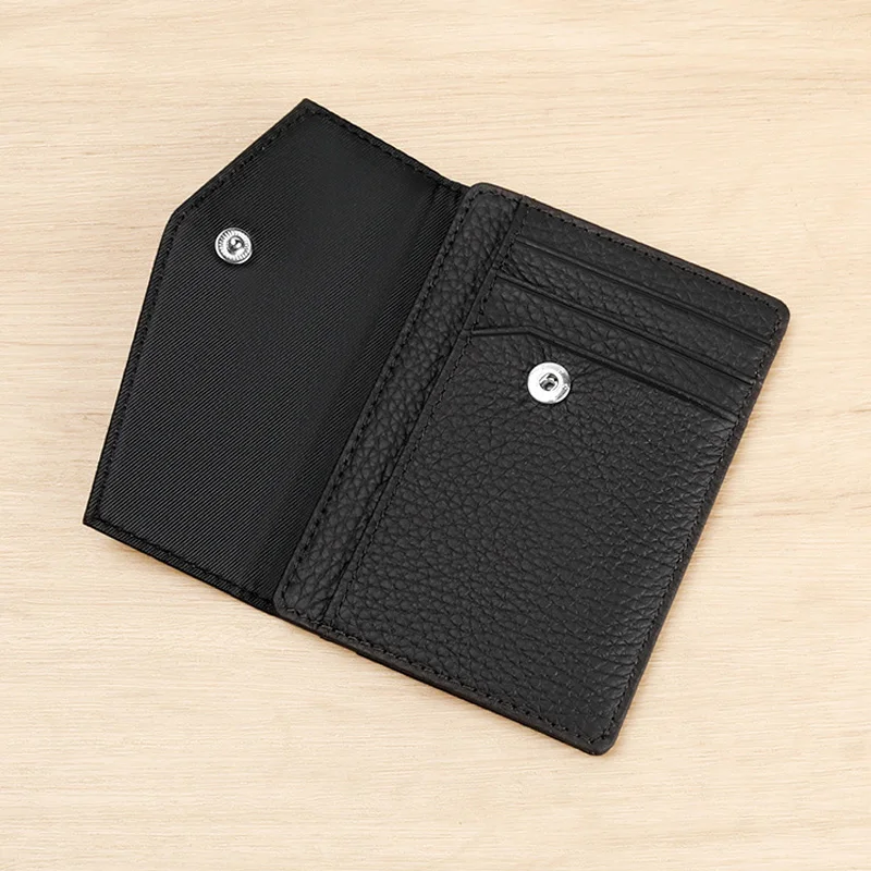 Men's Genuine Leather Wallet with Card Holder RFID Blocking Mini Card Holder with Snap Closure, Minimalist Bifold Purse
Men's Genuine Leather Wallet with Card Holder RFID Blocking Mini Card Holder with Snap Closure, Minimalist Bifold Purse