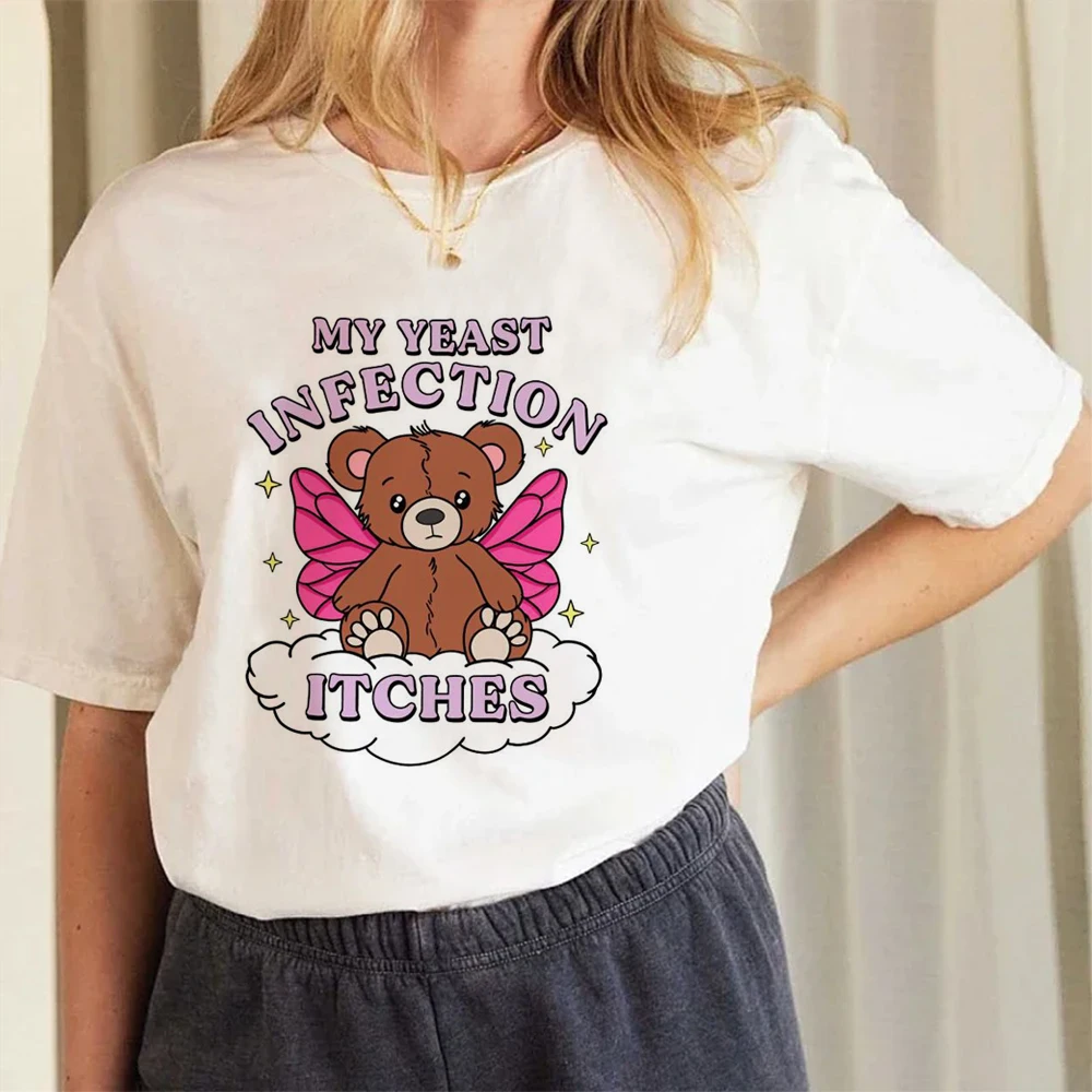 Women Summer Clothes Graphic T-shirt Fashion Short Sleeve Groovy My Yeast Infection Itches Love Style 90s Trend Cute T Shirt Clo
Women Summer Clothes Graphic T-shirt Fashion Short Sleeve Groovy My Yeast Infection Itches Love Style 90s Trend Cute T Shirt Clo