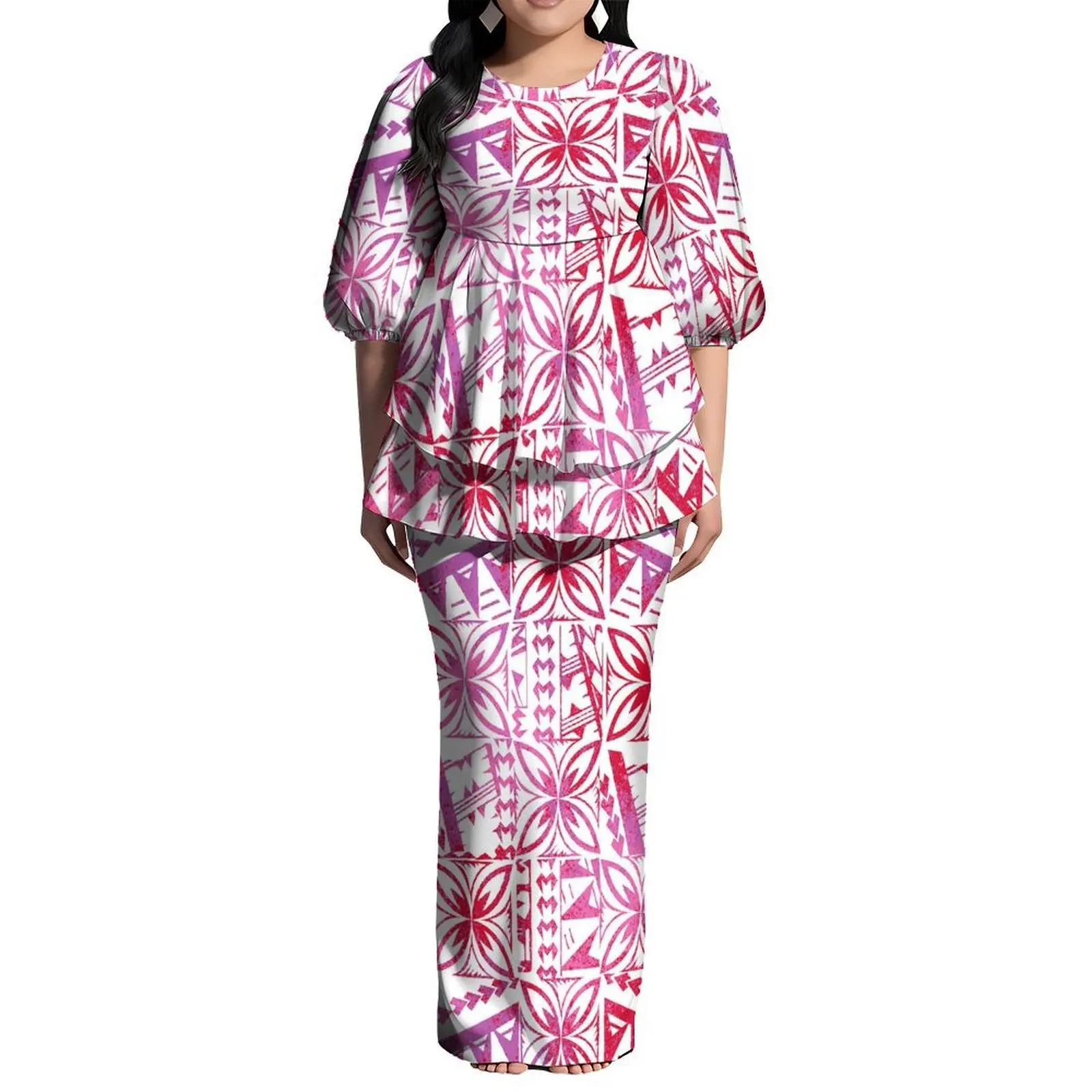 Women'S Clothing Soft Fabric Best-Selling Puletasi Round-Neck Polynesian Mid-Length Sleeve Artistic Design Bubble Sleeves
Women'S Clothing Soft Fabric Best-Selling Puletasi Round-Neck Polynesian Mid-Length Sleeve Artistic Design Bubble Sleeves