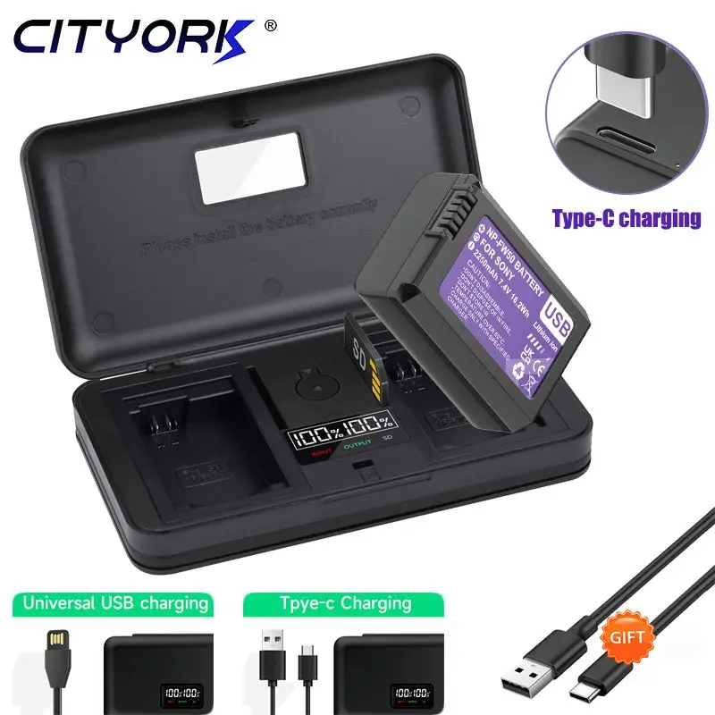 NP-FW50 NPFW50 NP FW50 Type-C Input Battery+storage box LCD dual charger for Sony Alpha A6500 A5000 NEX-3 A7 A7RII A7SII ZVE10
NP-FW50 NPFW50 NP FW50 Type-C Input Battery+storage box LCD dual charger for Sony Alpha A6500 A5000 NEX-3 A7 A7RII A7SII ZVE10