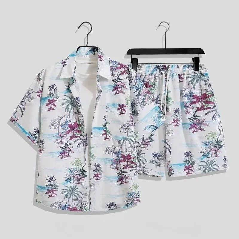 Men Women's Beach Outfit Set 2 Pieces Short Sleeve Shirt and Shorts Summer Vacation Holiday Casual Wear Breathable
Men Women's Beach Outfit Set 2 Pieces Short Sleeve Shirt and Shorts Summer Vacation Holiday Casual Wear Breathable
