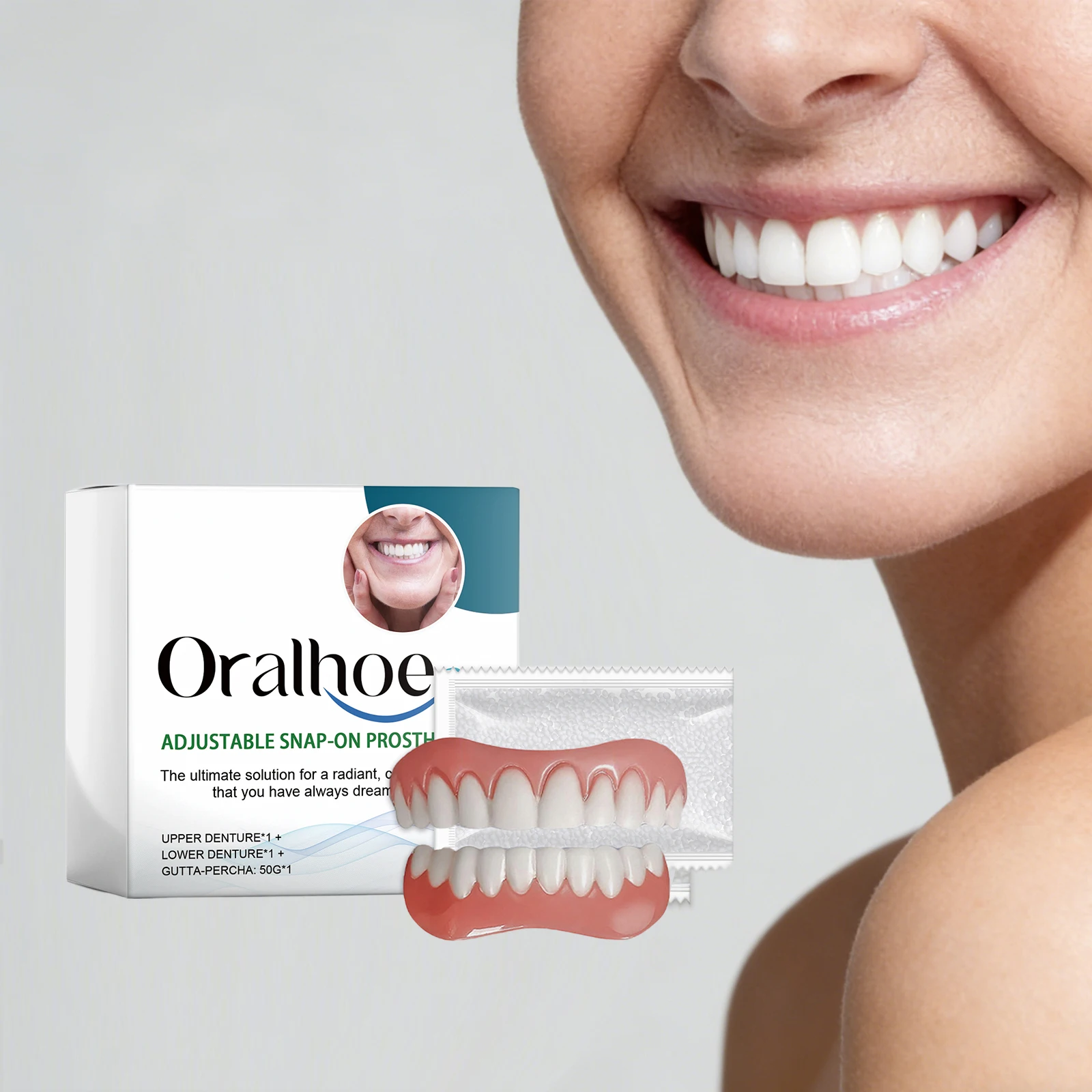 Moldable False Teeth Silicone Rline Dentures Veneers Teeth for Women Men Instant Smile Comfort Fit Upper and Lower Matching Set
Moldable False Teeth Silicone Rline Dentures Veneers Teeth for Women Men Instant Smile Comfort Fit Upper and Lower Matching Set