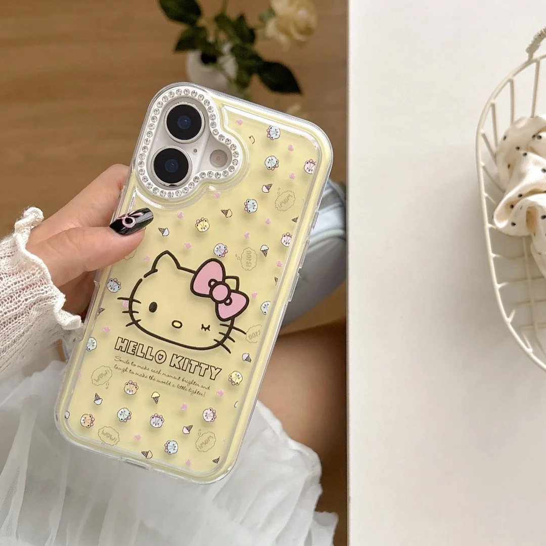 Luxury Diamond Glitter Frame yellow Cartoon Hello Kitty Phone Case For iPhone 16 15 14 Pro Max 13 Pro Max Lens Protection Cover
Luxury Diamond Glitter Frame yellow Cartoon Hello Kitty Phone Case For iPhone 16 15 14 Pro Max 13 Pro Max Lens Protection Cover