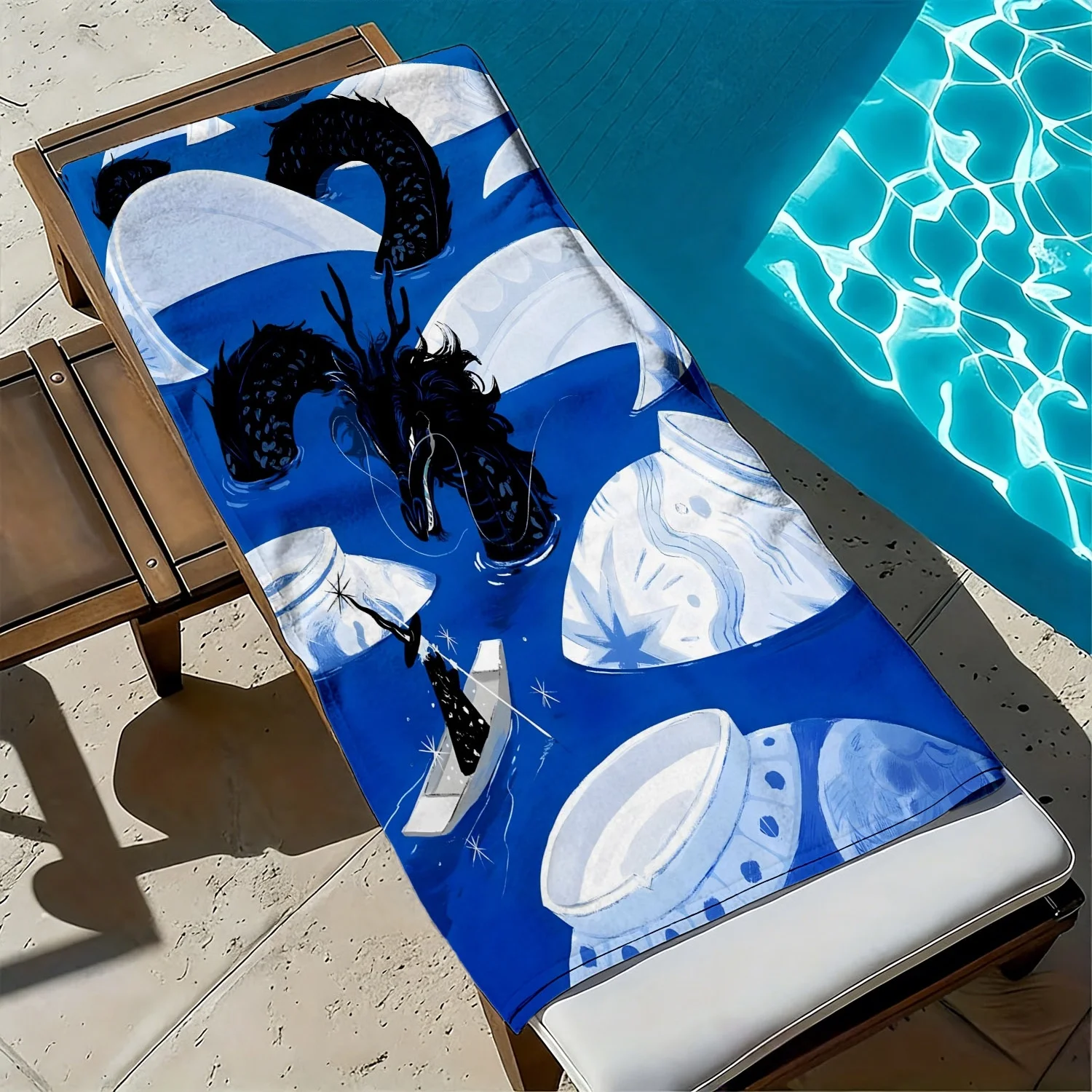 Fantasy Mythology Black Dragon Theme polyester microfiber beach towel is highly absorbent, suitable swimming and beach outings
Fantasy Mythology Black Dragon Theme polyester microfiber beach towel is highly absorbent, suitable swimming and beach outings
