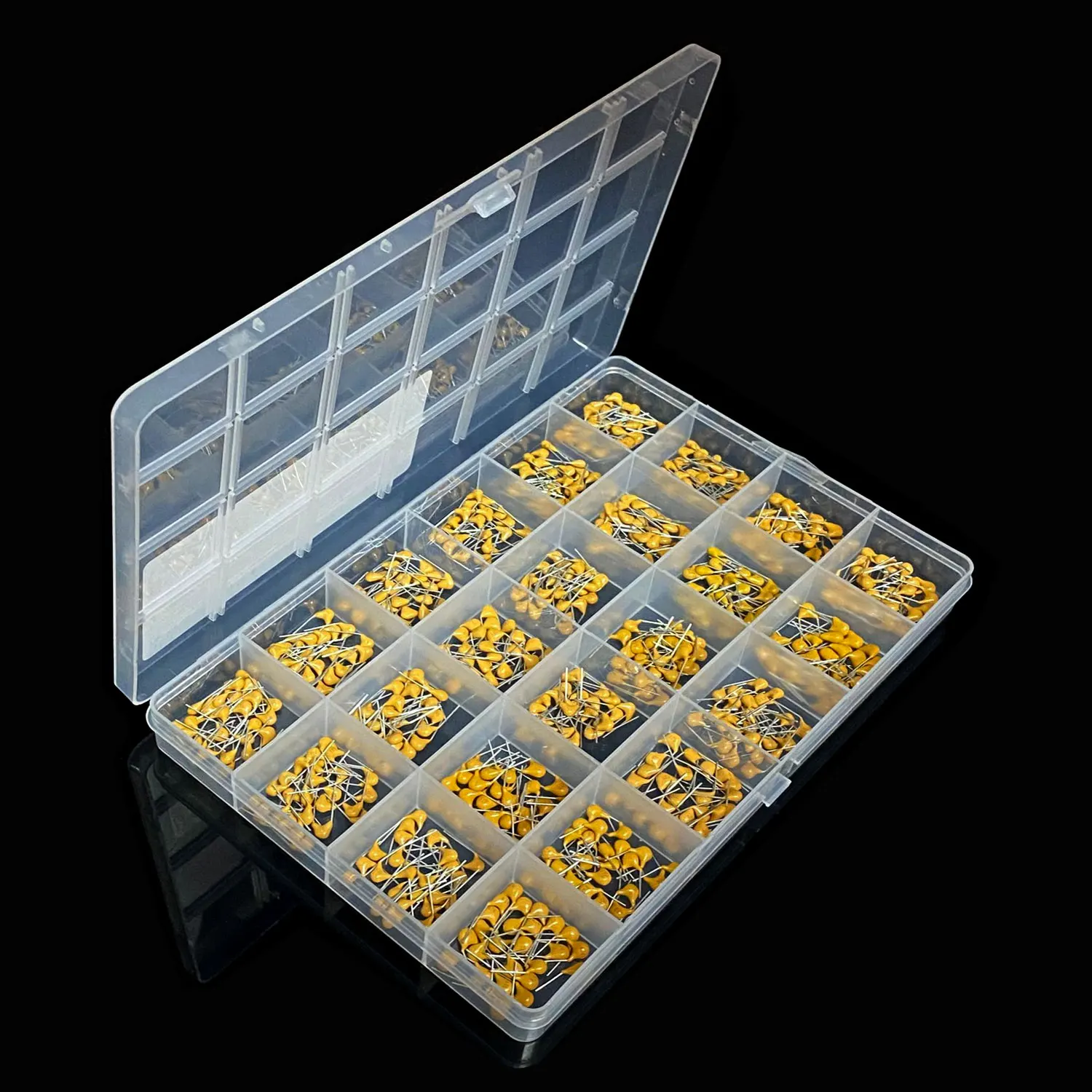 10pf-10Uf 24 valueX 25PCS Kit Monolithic Capacitor 1/4.7/10/473/100/NF 104 102 103 101 473 106 20/30/47/56/68/100/200/300/680/pf
10pf-10Uf 24 valueX 25PCS Kit Monolithic Capacitor 1/4.7/10/473/100/NF 104 102 103 101 473 106 20/30/47/56/68/100/200/300/680/pf