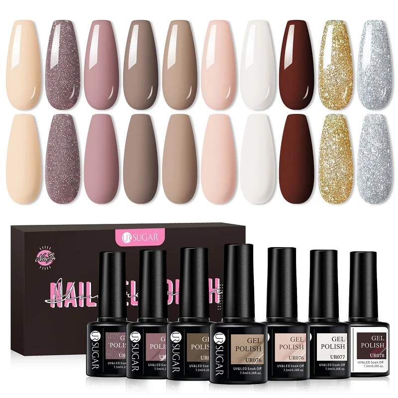 UR SUGAR 10PCS Classic Color Gel Nail Polish Set Semi Permanent Soak Off UV Led Hybrid Varnish Art Gel Kits Nail Supplies
UR SUGAR 10PCS Classic Color Gel Nail Polish Set Semi Permanent Soak Off UV Led Hybrid Varnish Art Gel Kits Nail Supplies