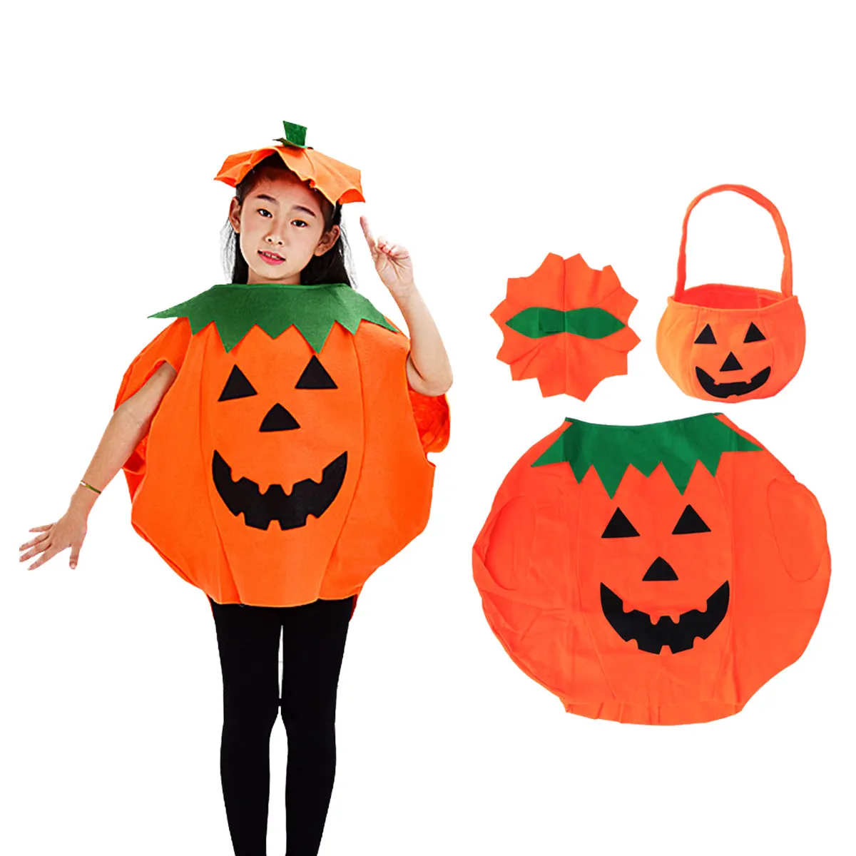 Pumpkin Clothes Durable Costume Party Cloak Adorable Design Children Cosplay Halloween Prop Comfortable Material Long
Pumpkin Clothes Durable Costume Party Cloak Adorable Design Children Cosplay Halloween Prop Comfortable Material Long
