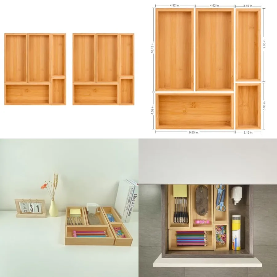 bamboo drawer organizer Set, expandable drawer dividers, wooden storage organizers, drawer organizers for kitchen, bathroom, fl
bamboo drawer organizer Set, expandable drawer dividers, wooden storage organizers, drawer organizers for kitchen, bathroom, fl