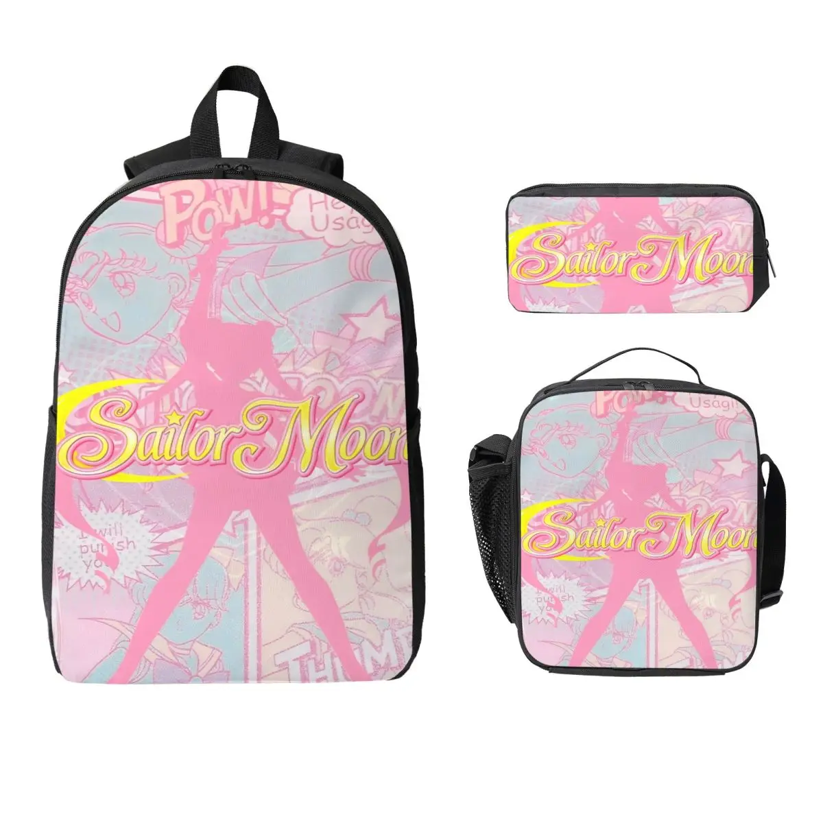 3Pcs Sailors Moons Luna Girls Backpack Set for Boy Girl Pencil Boxes Bookbag Sets with Lunch Box For School Students Knapsack
3Pcs Sailors Moons Luna Girls Backpack Set for Boy Girl Pencil Boxes Bookbag Sets with Lunch Box For School Students Knapsack