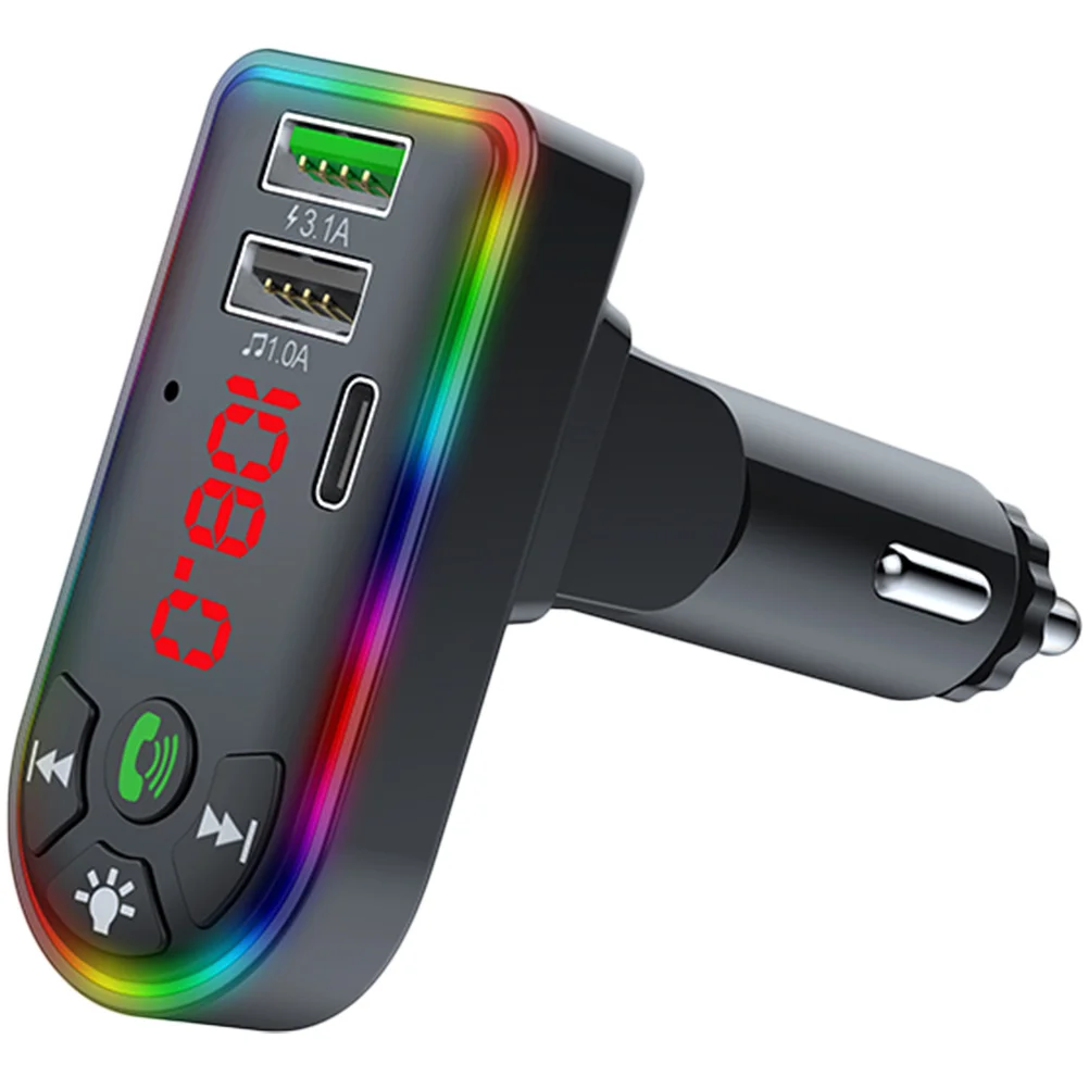 Wireless Fm Transmitter Car Adapter with High-Performance Module 7 Colors Mood Lighting Dual USB 31A 1A Output Audio
Wireless Fm Transmitter Car Adapter with High-Performance Module 7 Colors Mood Lighting Dual USB 31A 1A Output Audio