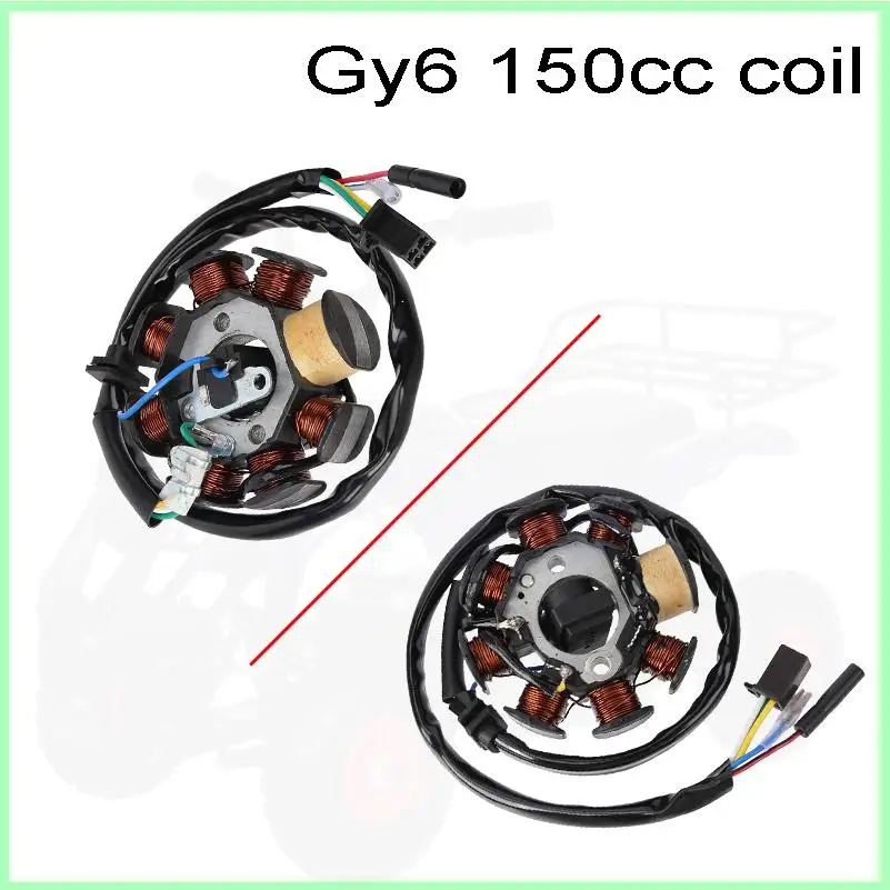 Glixal 8-coil Magneto Alternator Stator for GY6 125cc 150cc 152QMI 157QMJ Chinese Scooter Moped ATV Go Kart Quad Engine
Glixal 8-coil Magneto Alternator Stator for GY6 125cc 150cc 152QMI 157QMJ Chinese Scooter Moped ATV Go Kart Quad Engine